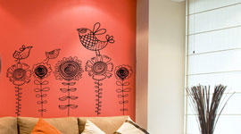 Calcos para pared, decora pared, diseño personalizado, diseño de vinilos, vinilos de diseño, decoración de empresa, decoración de local, de negocio, decoración de interiores, de casas, de piezas, de ambientes.